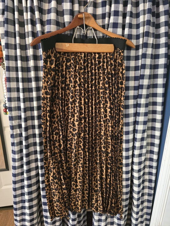 no tags Dresses & Skirts - Pleated Leopard Print Maxi Skirt - Brown
